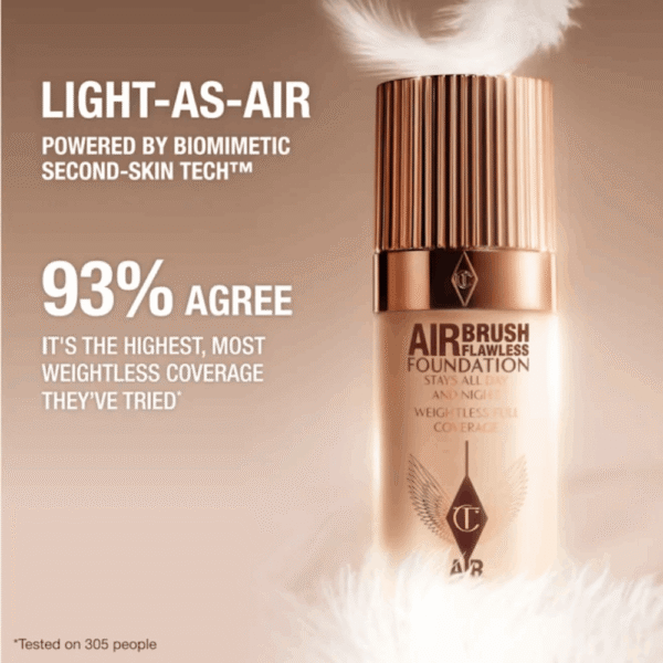 Charlotte Tilbury Airbrush Flawless Foundation shade 5 cool - visiškai maskuojantis makiažo pagrindas, matinio efekto 30 ml - Image 4