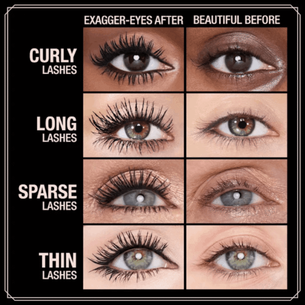 Charlotte Tilbury Exagger-Eyes Volume Mascara - blakstienų tušas suteikiantis apimties 10 ml - Image 6