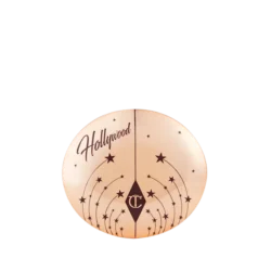 CLOSED_LID_PACKSHOTpng - shopcosmoprof.com Peach-colored round balloon with 'Hollywood' script and a starry arc pattern.