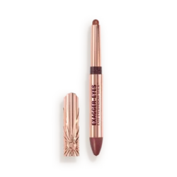 Rose-gold cosmetic pen set in a white case, with the cap removed to reveal a brown-ish tip (dual-ended eyeliner/brush appearance).