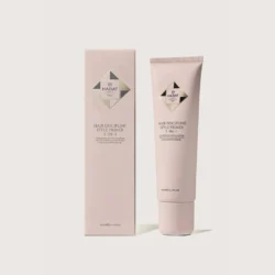 Pink Hadat Hair Discipline Style Primer 5-in-1 tube beside matching box on a light background, showcasing the product packaging.