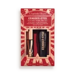 Charlotte Tilbury Exagger-Eyes Volume Mascara Kit in red-and-gold packaging, showing mascara tube and wand inside a decorative tin